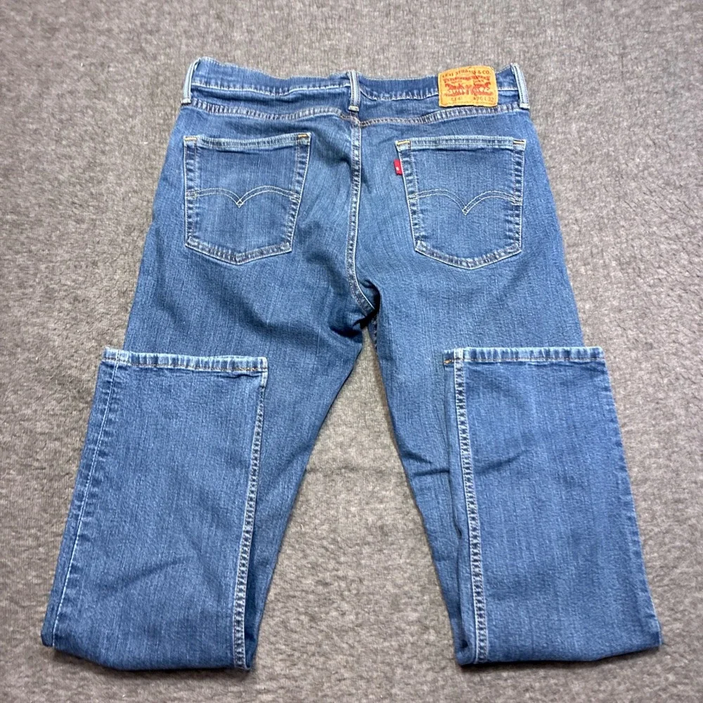 Levi's 514 Straight Fit Jeans Mens‎ 36x32 Blue Denim Work Western Cowboy